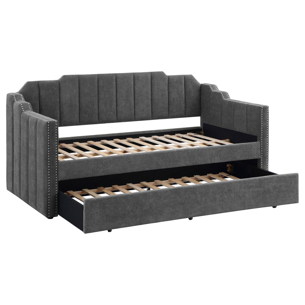 Pressley - Twin Daybed With Trundle - Charcoal