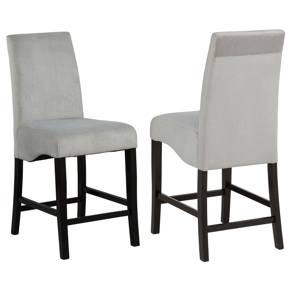 Upholstered Counter Stools (Set of 2) - Gray