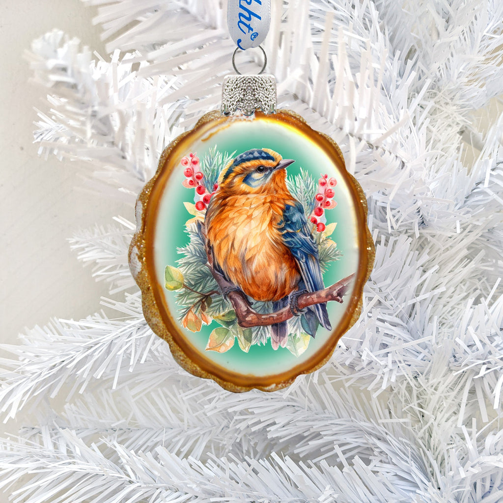 Songbird Mercury Glass Ornaments by G. Debrekht - Wildlife Holiday Decor - 776005