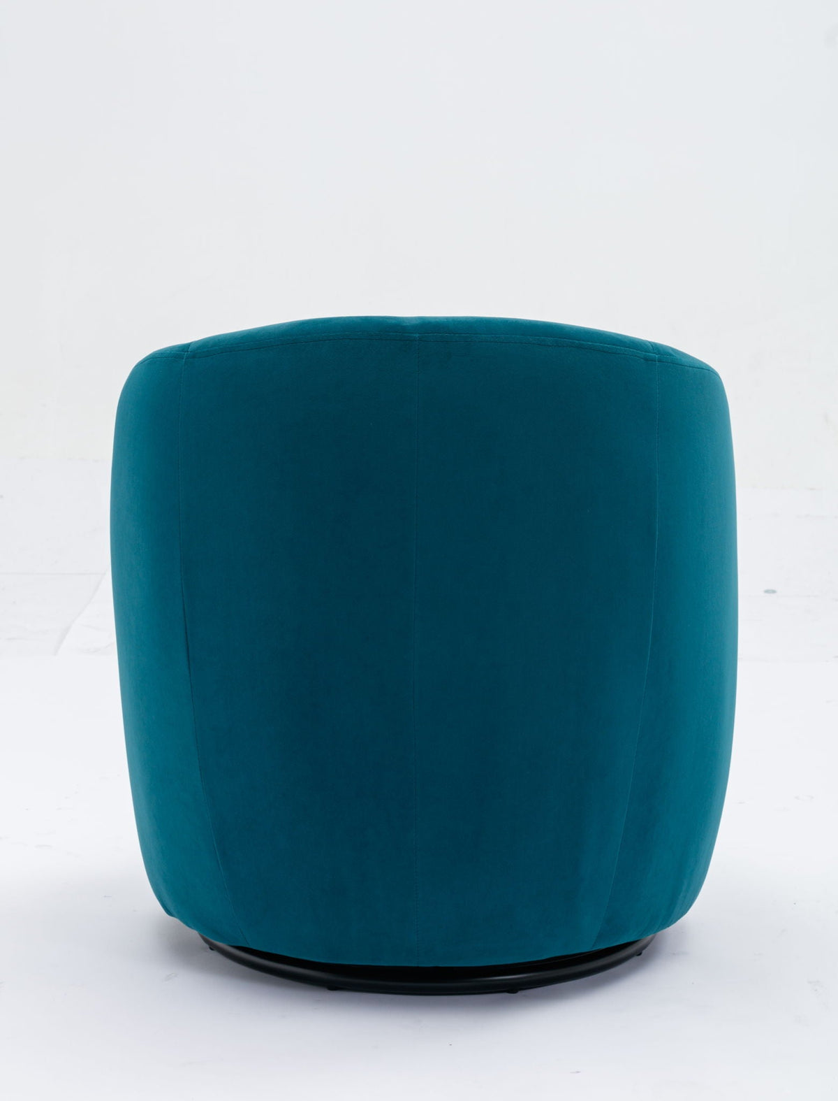 Swivel Accent Armchair Barrel Chair With Powder Coating Metal Ring
