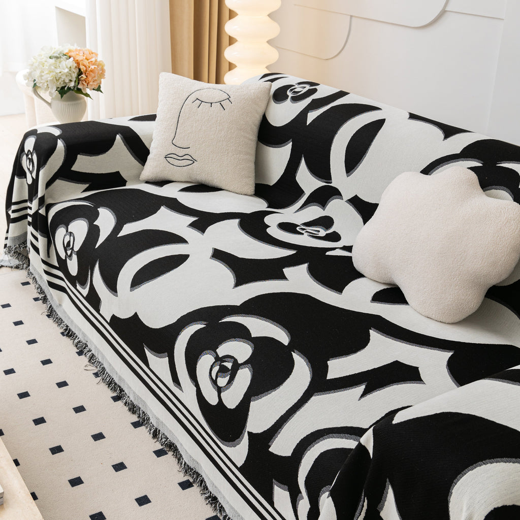 Chenille Sofa Cover Blanket, Couch Cover Blanket Throws for Couches Living Room Furniture Throw Covers