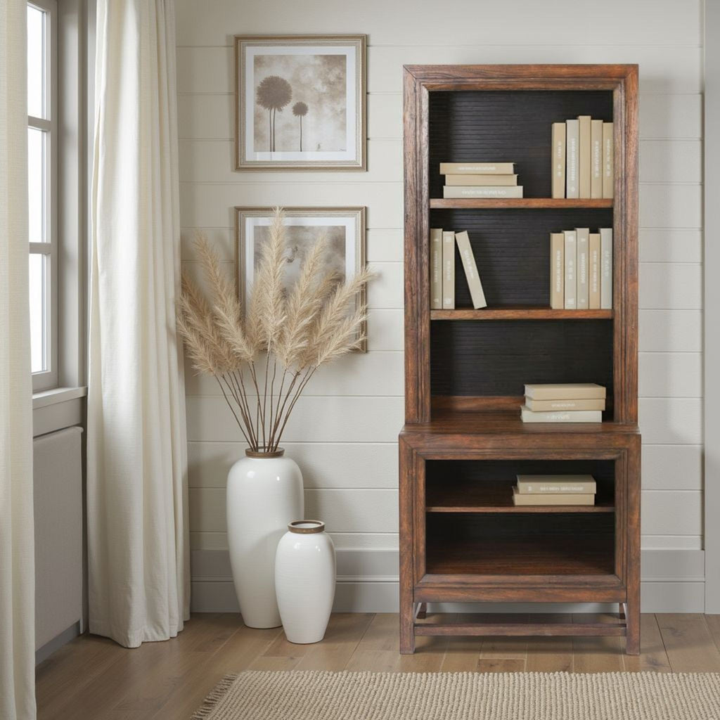 Bookcase Pier, 2 Tone - Brown