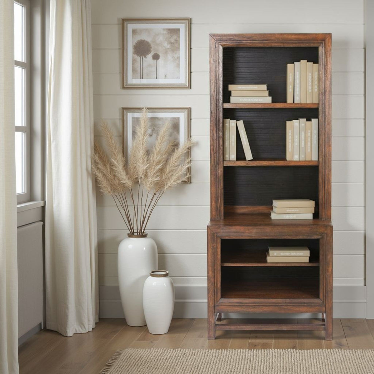 Bookcase Pier, 2 Tone - Brown
