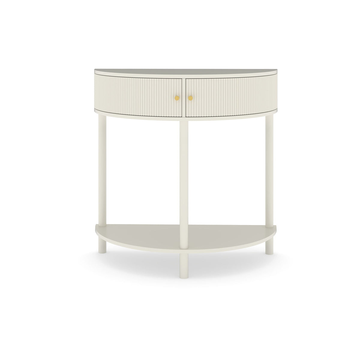 Demi Lune Console Table With 2 Storage Drawers
