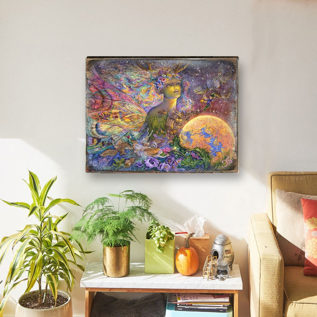 Titania Fantasy Wooden Wall Art by Josephine Wall - Fantasy Decor - 852112-JW