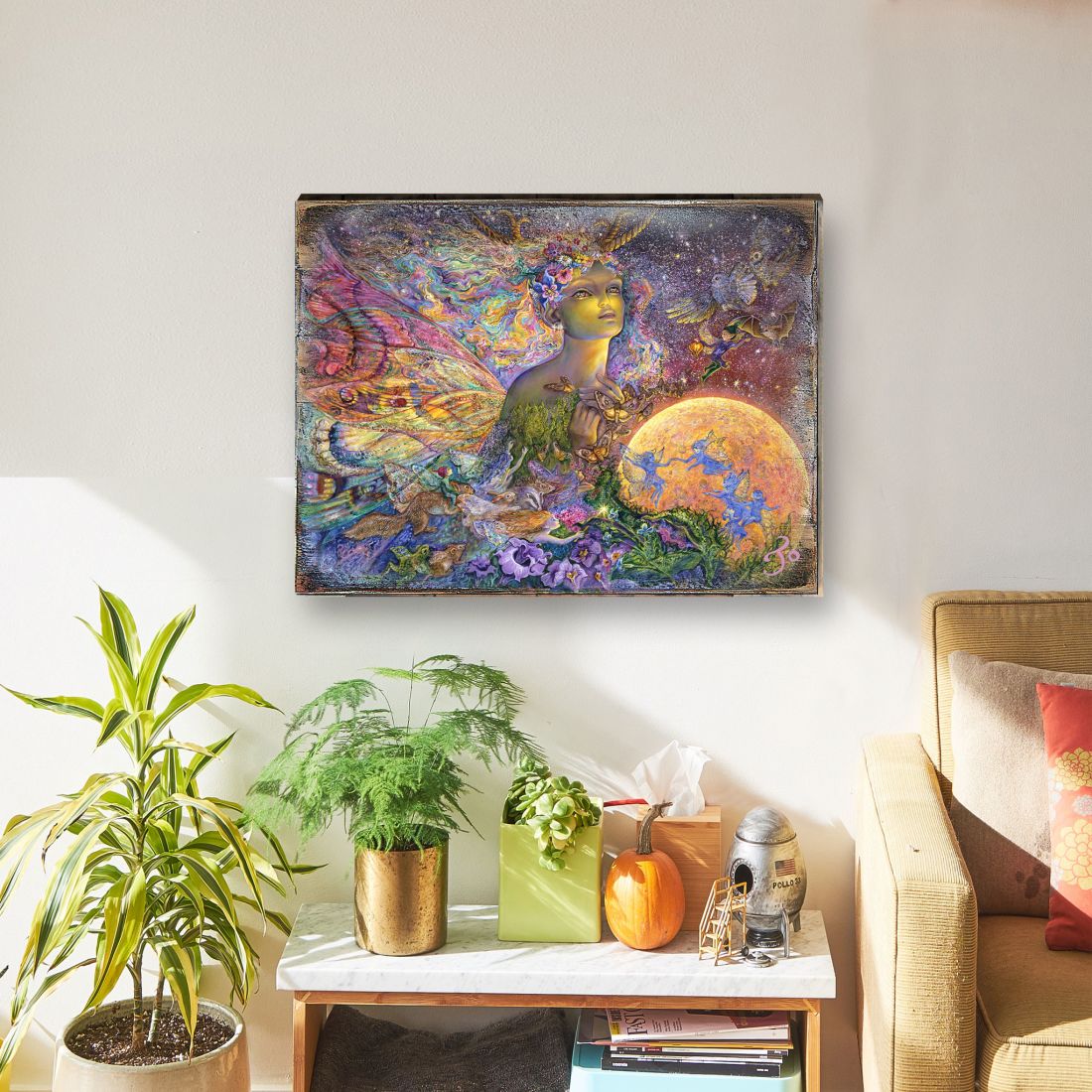 Titania Fantasy Wooden Wall Art by Josephine Wall - Fantasy Decor - 852112-JW