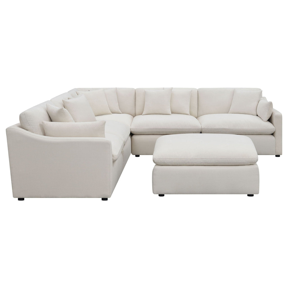 Greeley - 6 Piece Upholstered Modular Sectional Sofa - Ivory