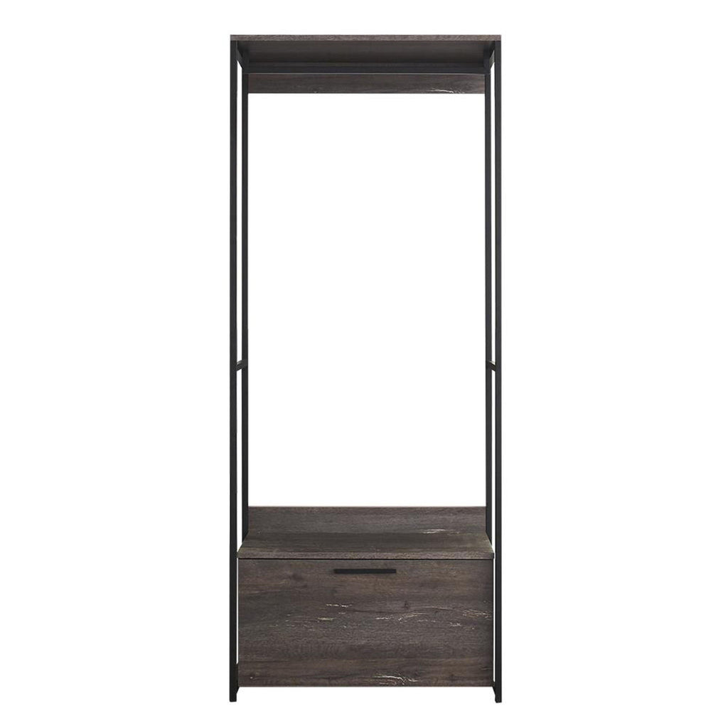 Monica - Walk-In Closet System, Modular Storage - Rustic