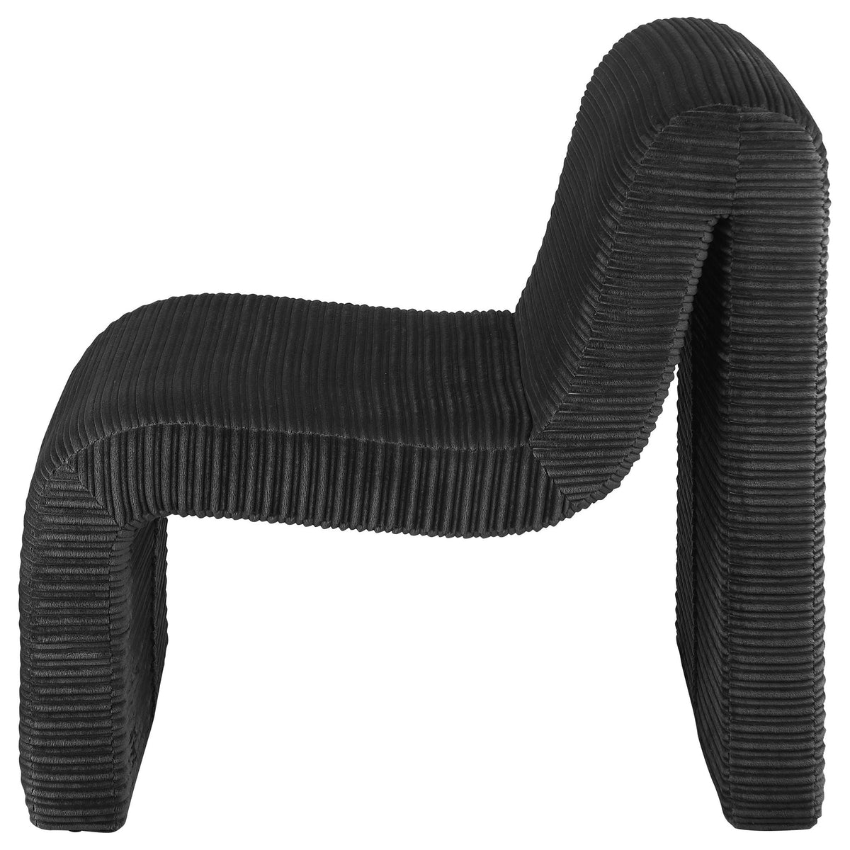 Winne - Curved Armless Accent Chair