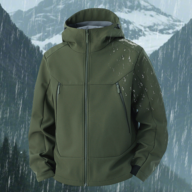 Soft Shell Men's Windproof Waterproof Outdoor Shell Jacket