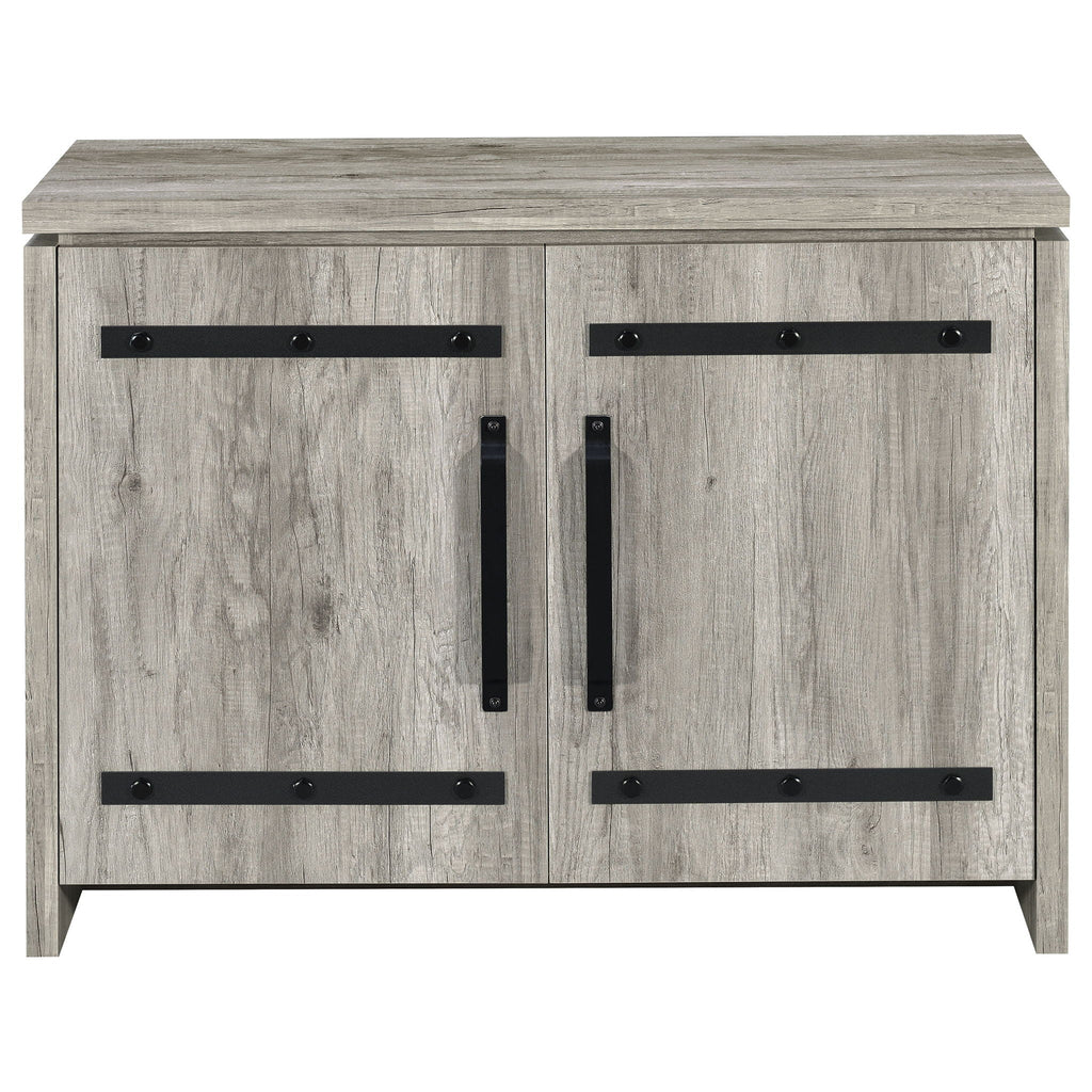 2 Door Accent Cabinet With Accents - Gray
