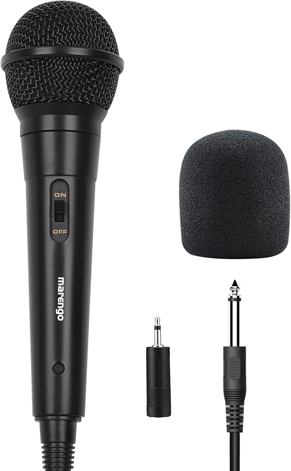 Handheld Wired Microphone, Cardioid Dynamic Vocal Mic with 13Ft Cable and On/Off Switch, Ideally Suited for Speakers, Karaoke Singing Machine, Amp, Mixer