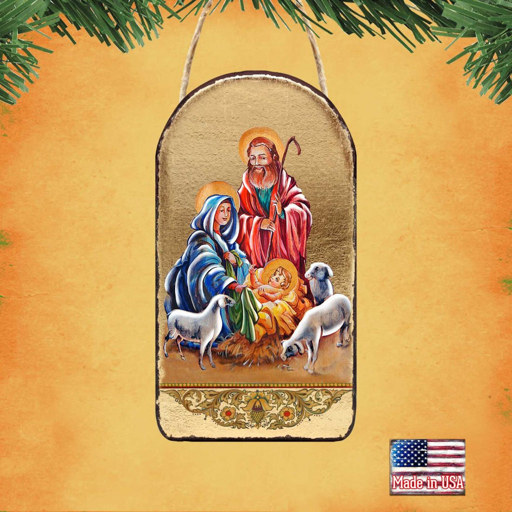 Holy Family Religious Christian Sacred Icon Ornament - Inspirational Icon Decor - 87050