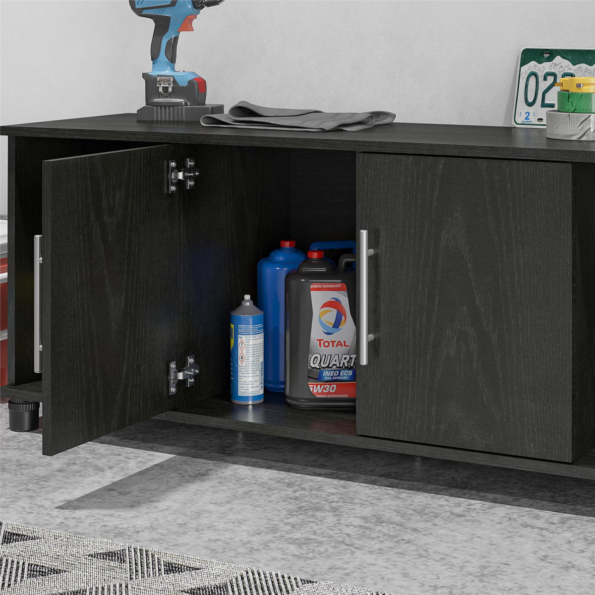Systembuild Evolution Camberly - Shoe Storage Bench - Black Brown
