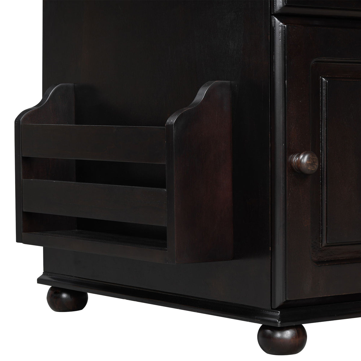 Vintage Flip Top Side Table With USB Ports