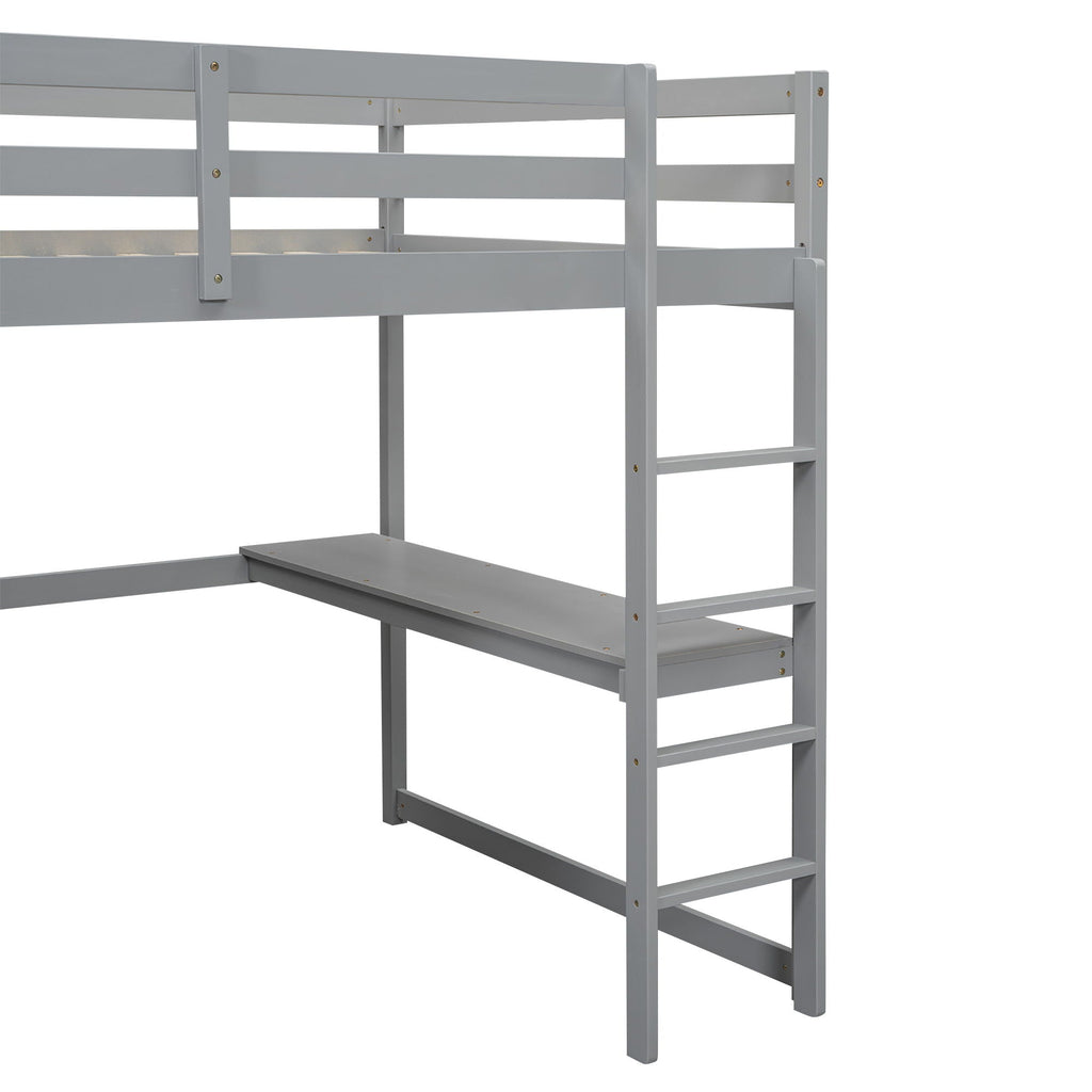 Loft Bed With Built In Wardrobe, Shelves And Drawers