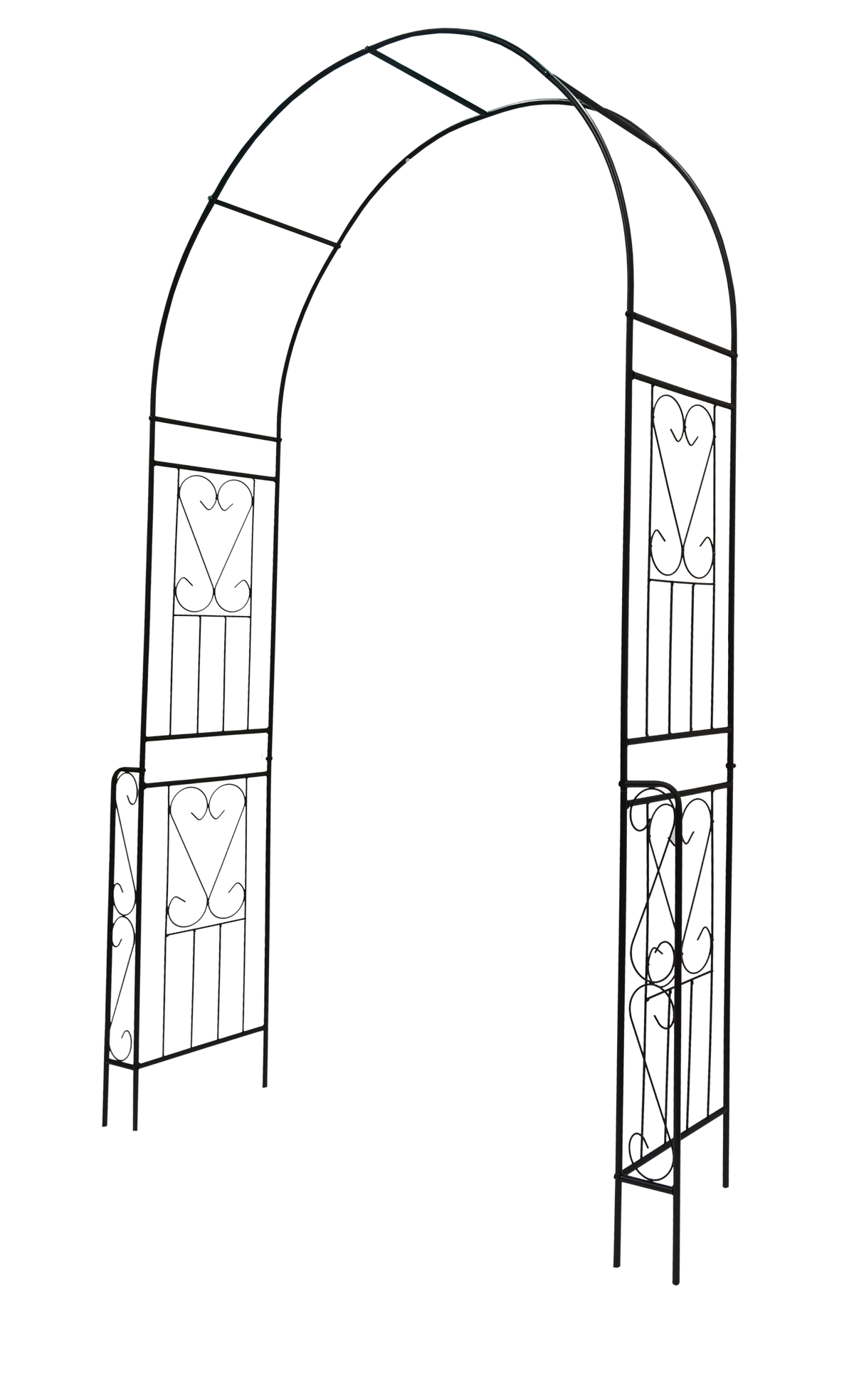 Metal Garden Arch W55'' x H94.5'' - Cream White Outdoor Arbor