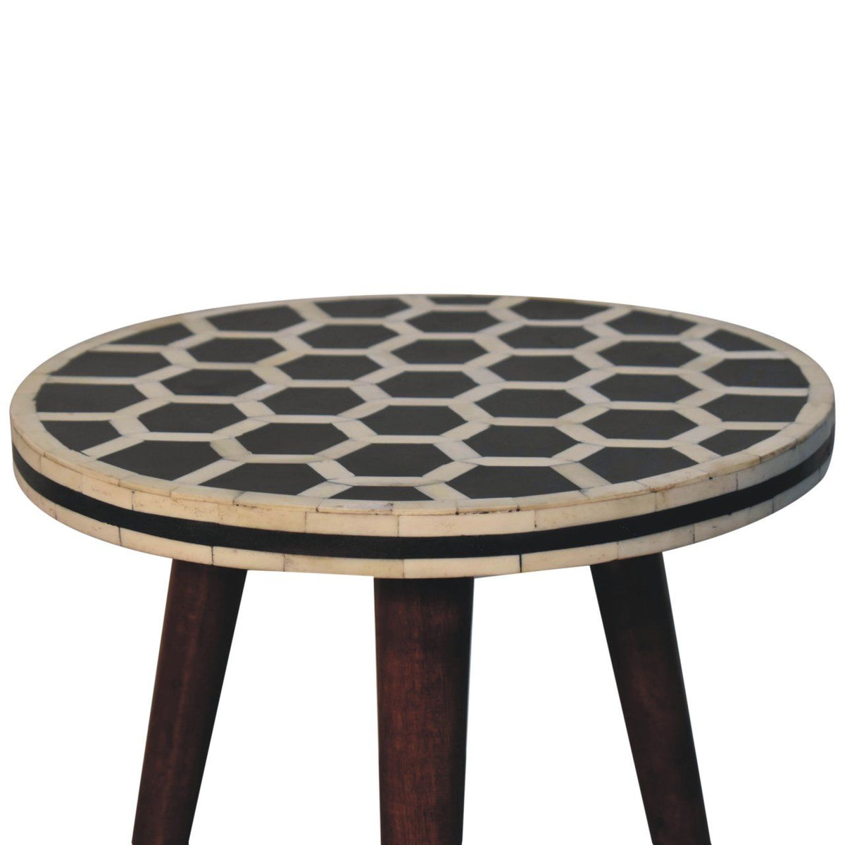Inlay Bone Tripod Stool - Honey Caramel