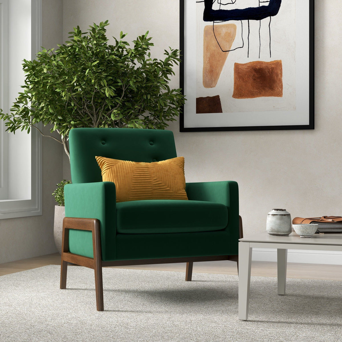 Cole - Solid Wood Lounge Chair