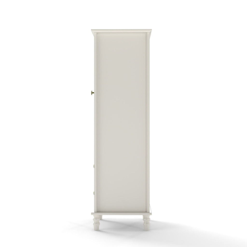 Minimalism Buffet Cabinet With Glass Doors And Double Drawer