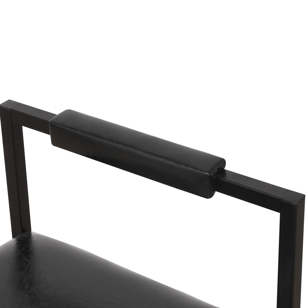 Elegant Bar Stool Set With Backrest And Footrest, Counter Height (Set of 2)