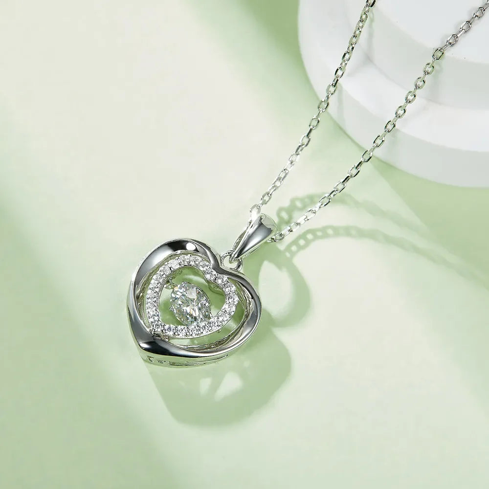 Sparkala™ 925 Sterling Silver Heart Necklace