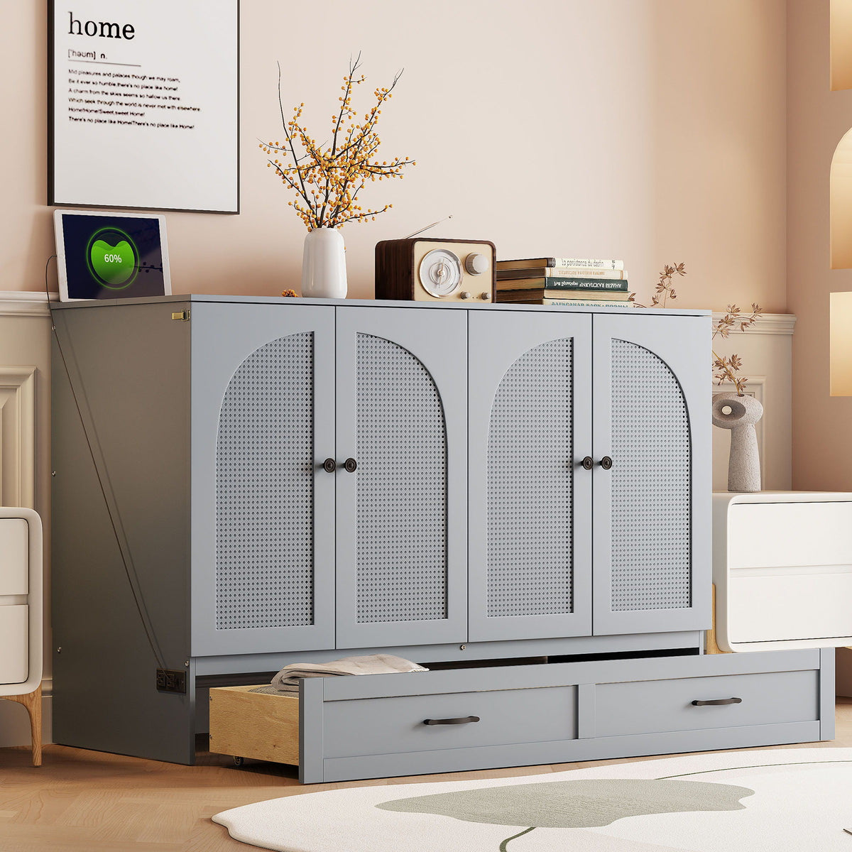 Murphy Bed With Large Drawers