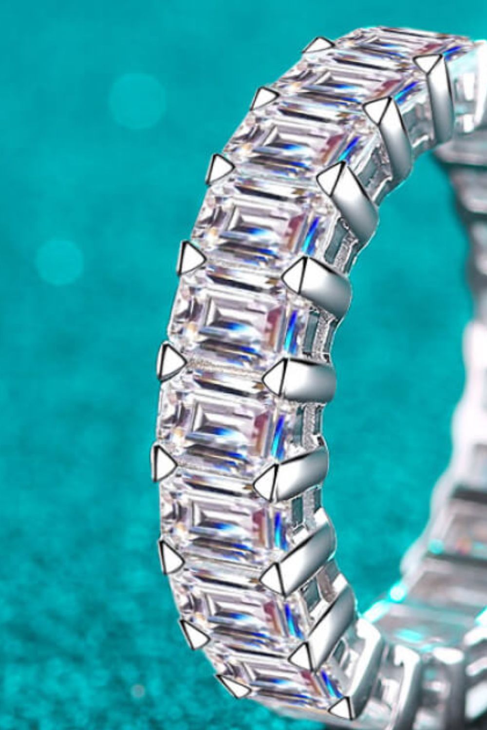 10.5 Carat Sparkala™ Rhodium Over Pure Sterling Silver Eternity Ring