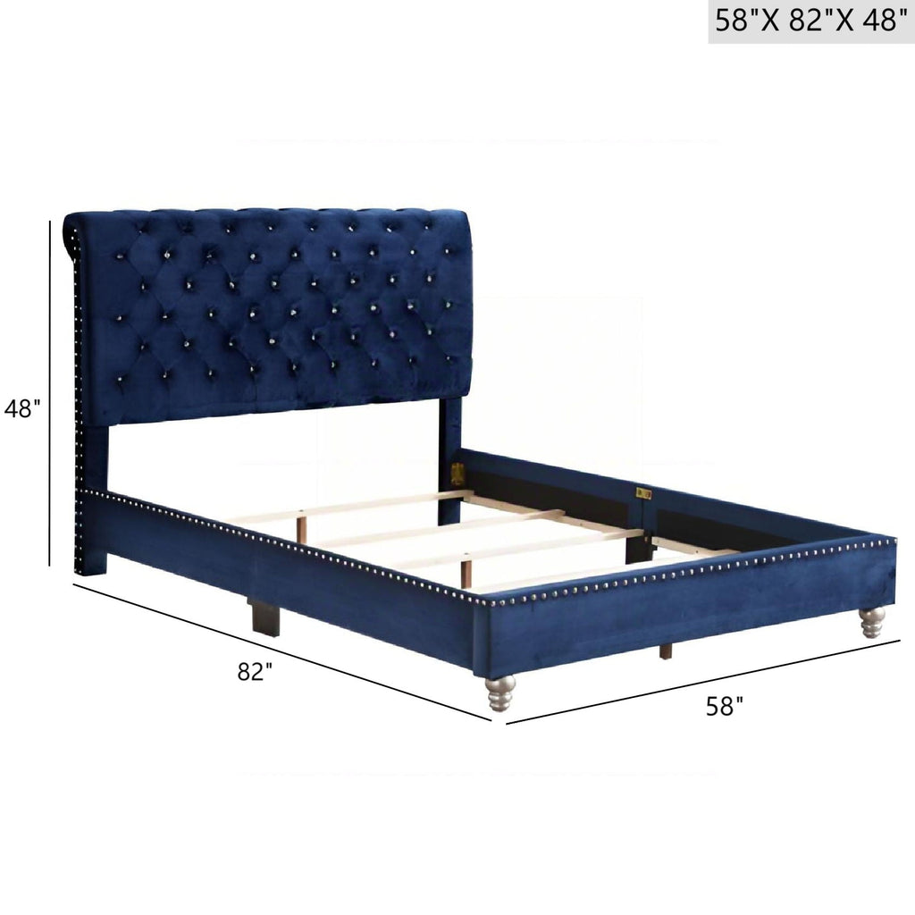 Elegant Transitional Upholstered Bed