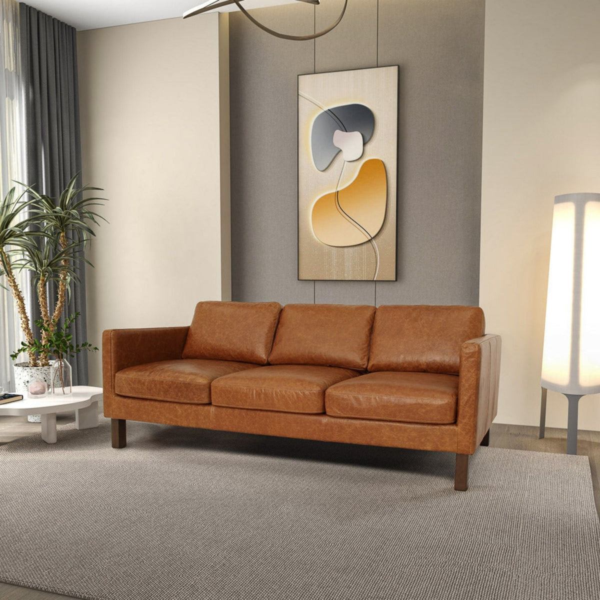 Memphis - Waxy Sofa - Cognac