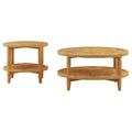 Elliott - 2 Piece Round Coffee And End Table Set - Maple
