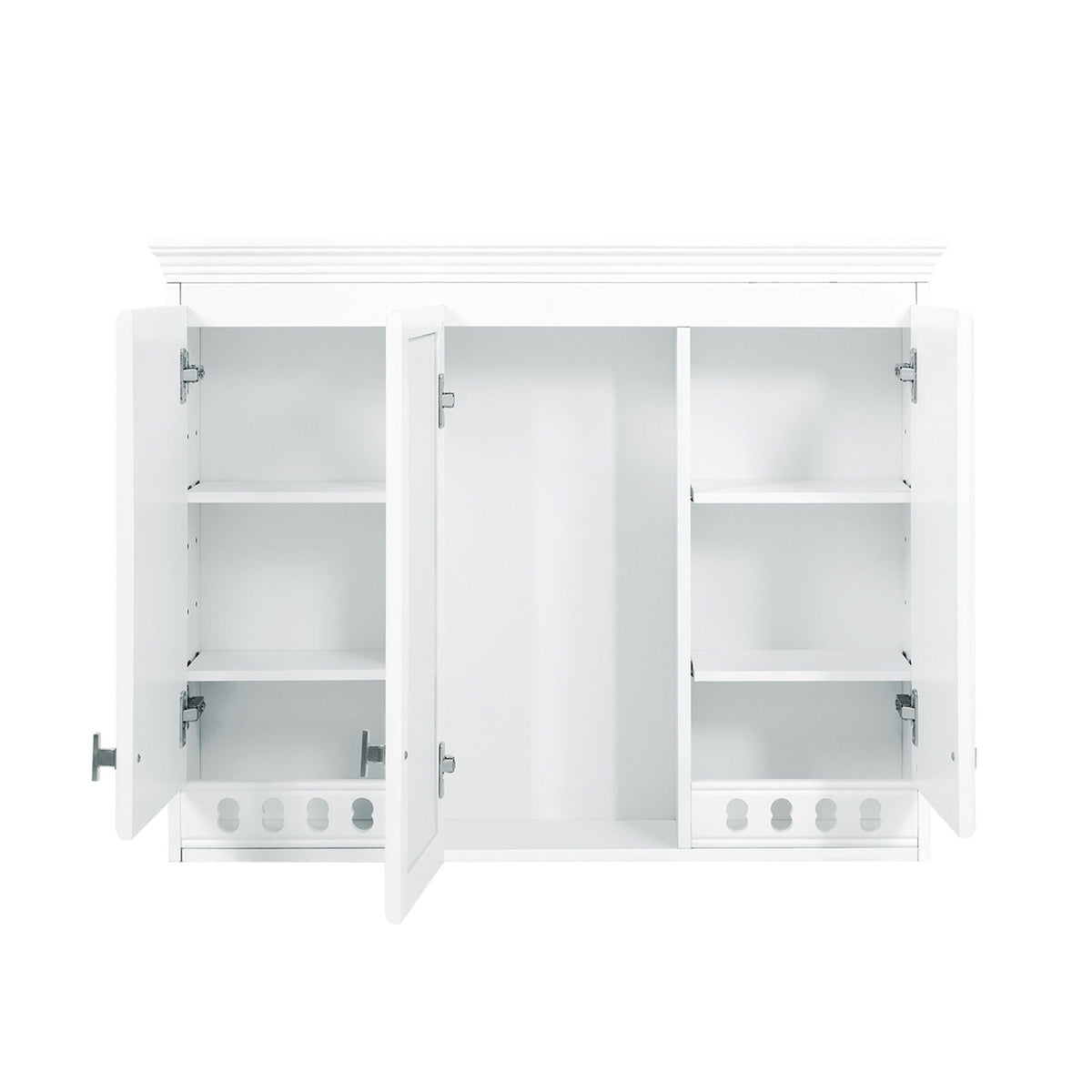Wall Mount Mirror Cabinet With Adjustable Shelves, Soft Closing Hinges