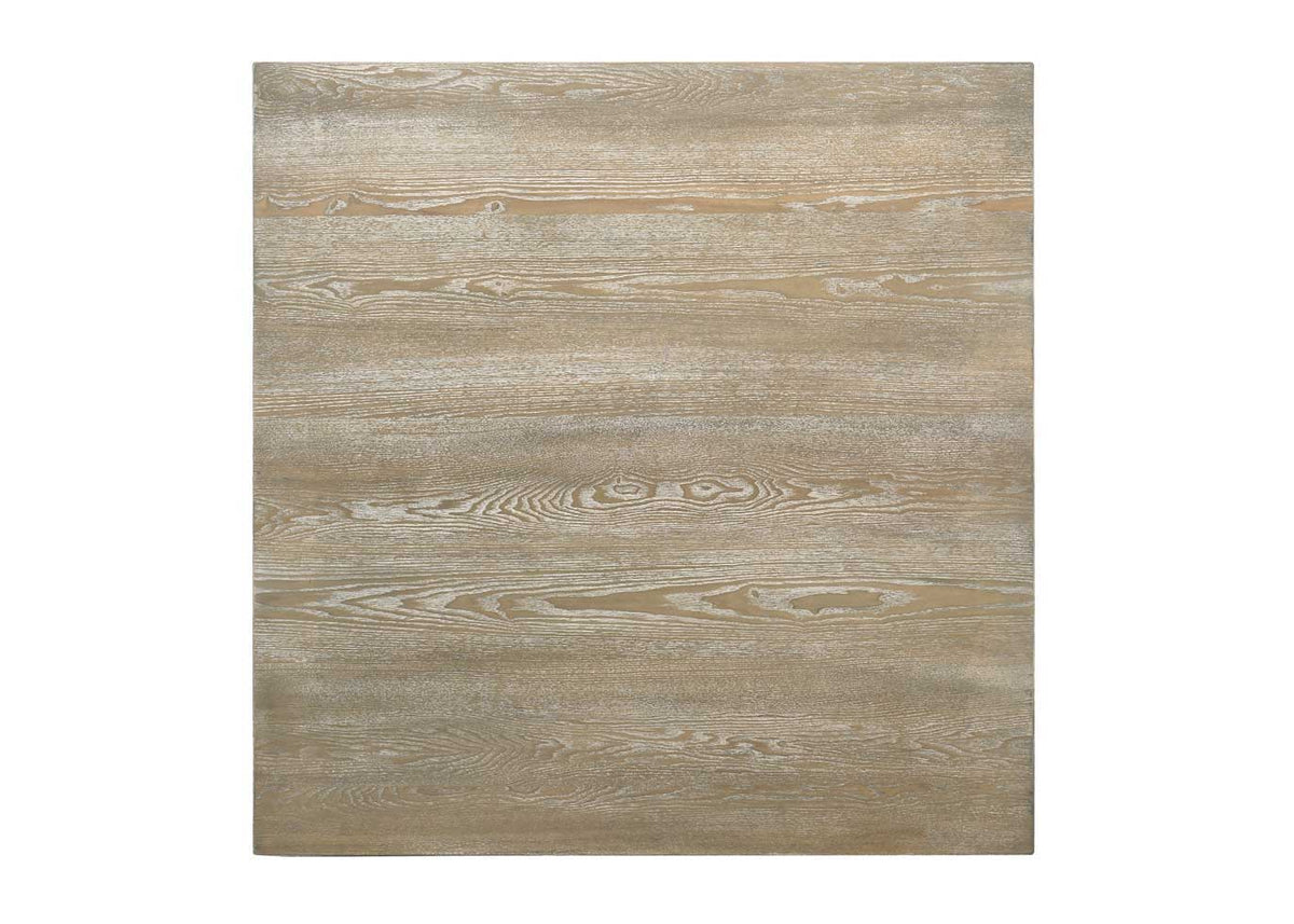 Modern Farmhouse Square Counter Table Solid Wood Rubberwood Antique Finishing Rustic Look Distressed Look Wire Brushed For 4 Seaters - Grayish Brown