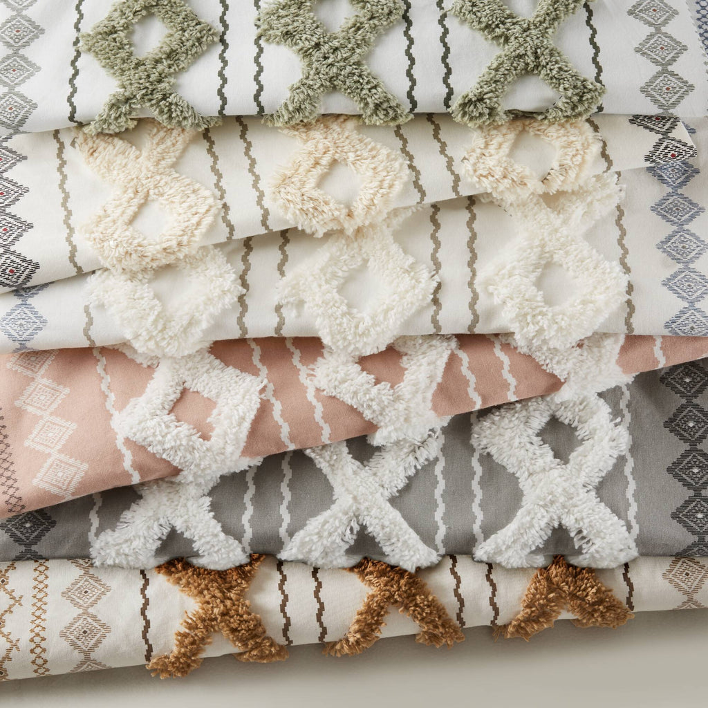 1 PC 50x84' Cotton Printed Window Panel with Chenille Stripe and Lining