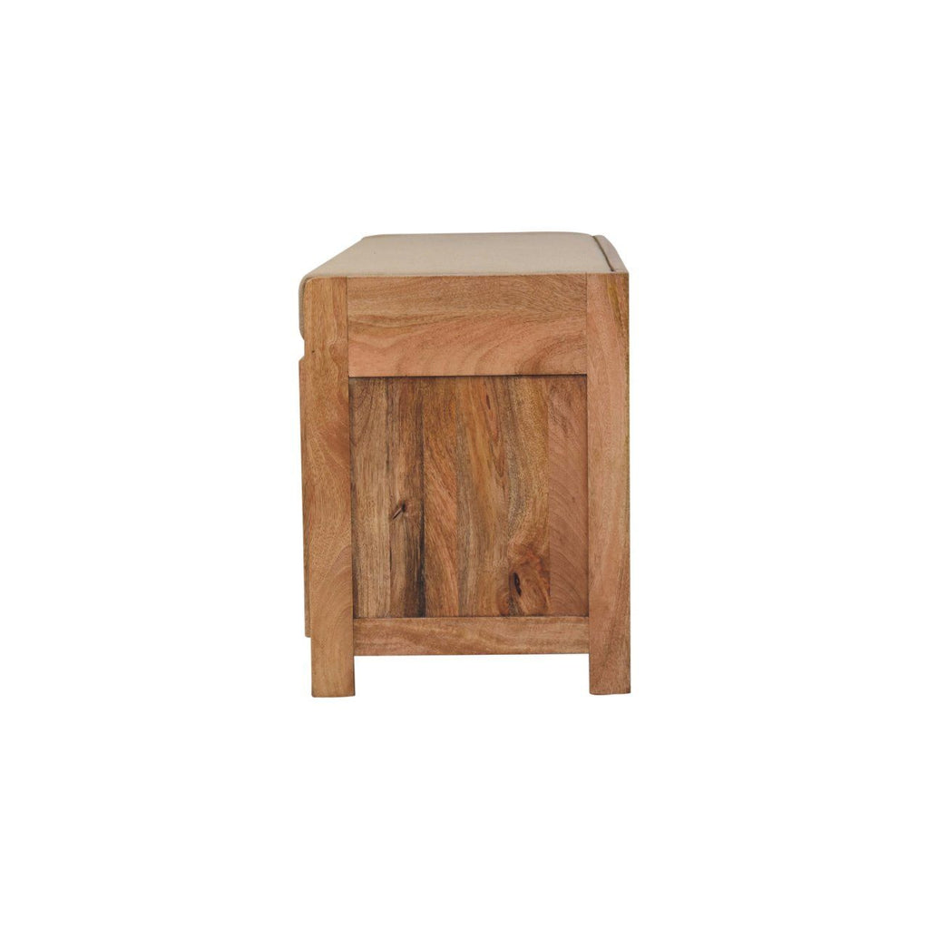 Shutter Shoe Bench, 3 Drawer - Oak