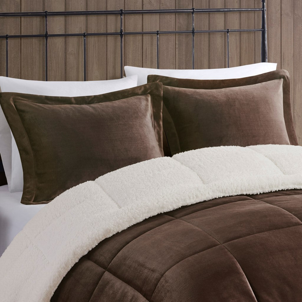 King Plush to Sherpa Down Alternative Comforter Set