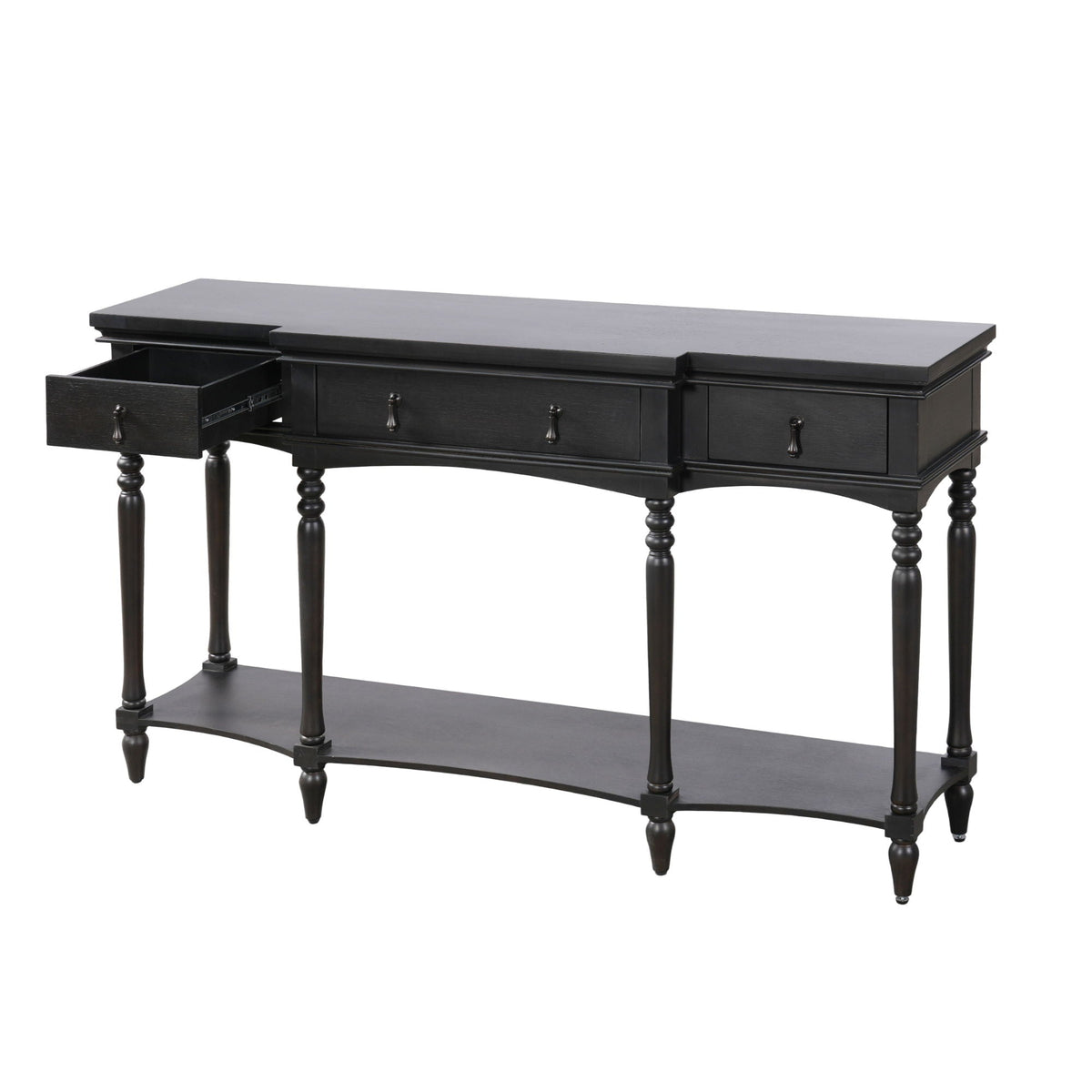 Retro Console Table With 3 Soft Close Drawers
