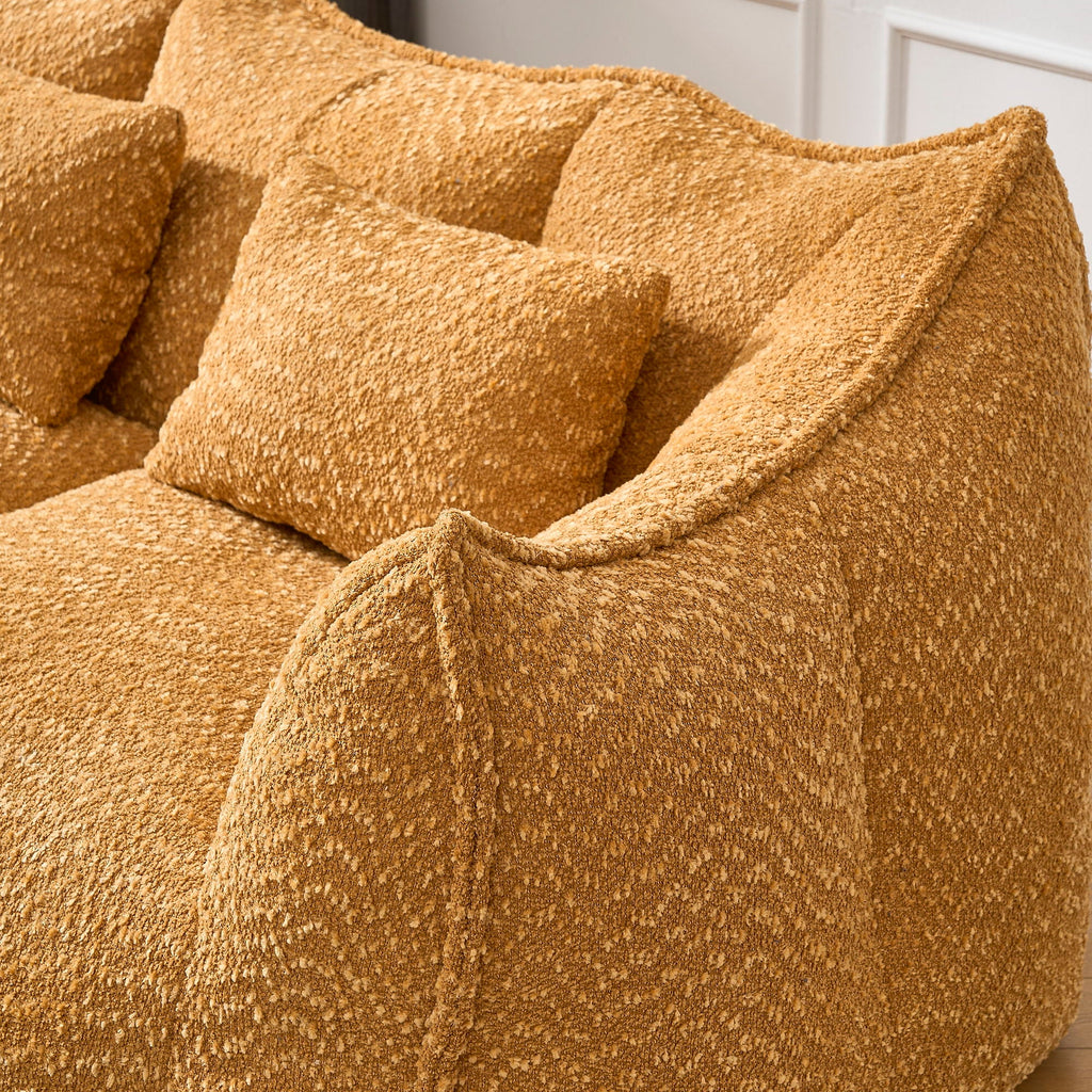 Comfortable Dual Beanbag Chair With High Resilience Foam Core For 2 People