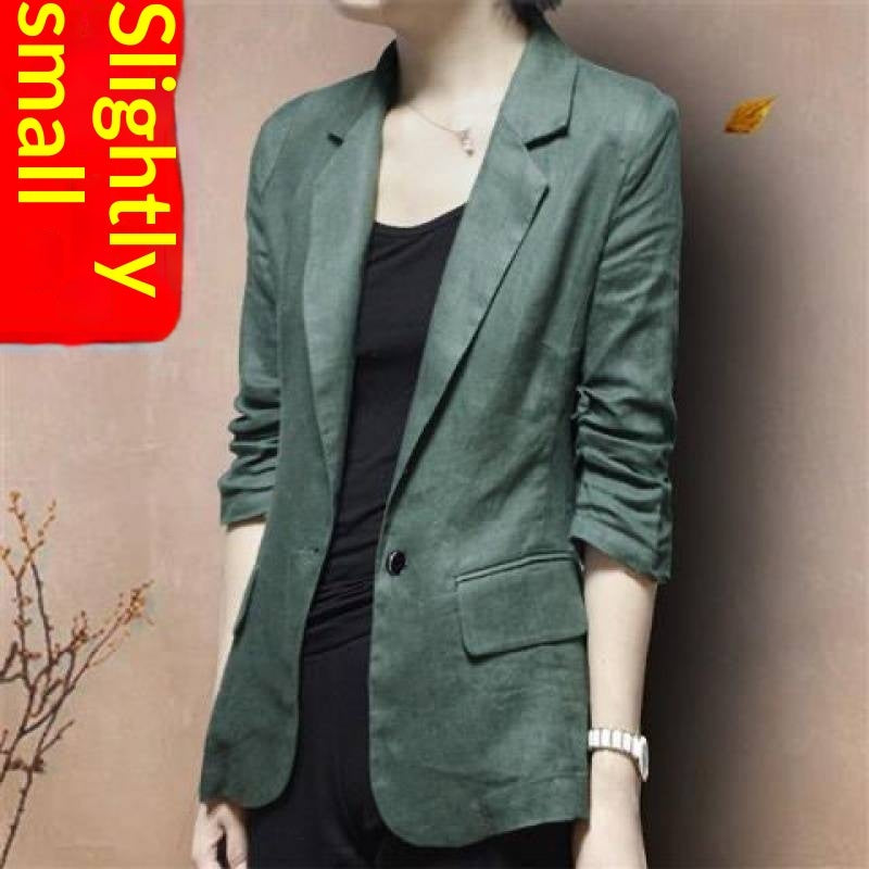 Summer Korean-style British-style Casual Cotton-linen Suit Jacket