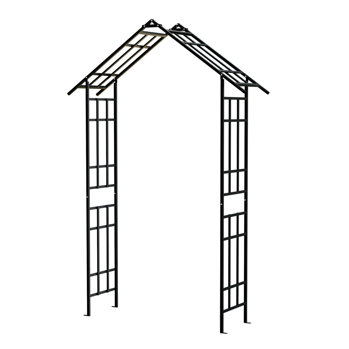 Metal Garden Arch with Adjustable Width for Climbing Plants