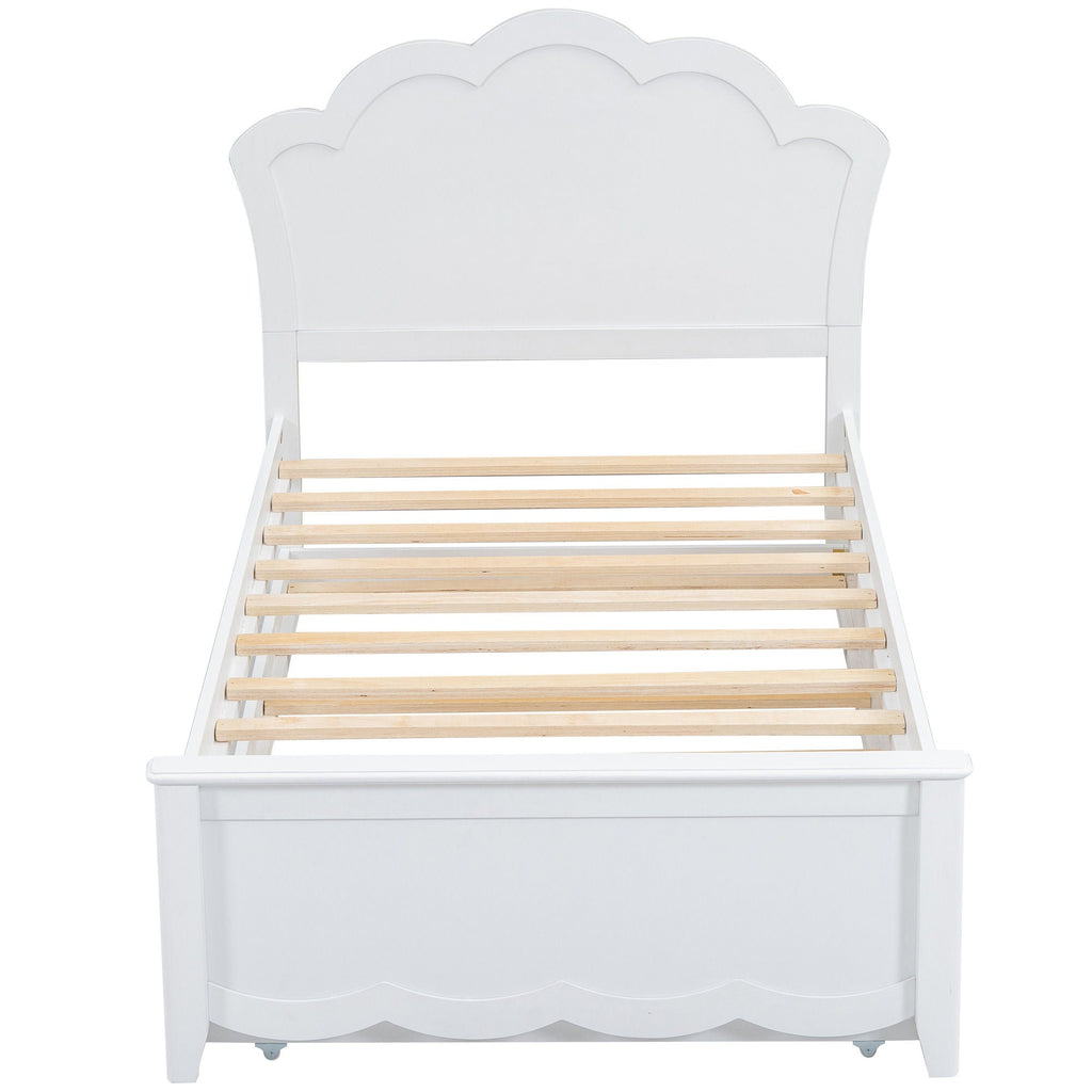 Platform Bed With Headboard And Trundle