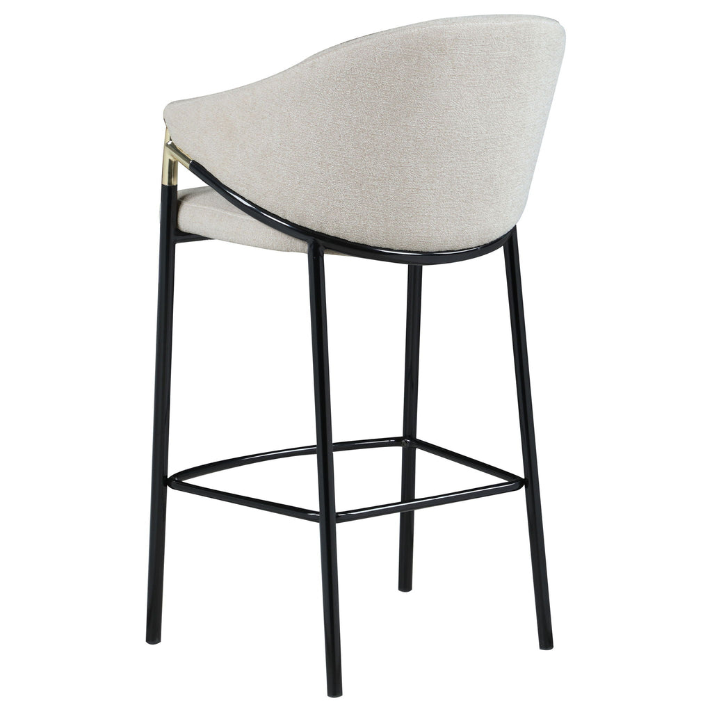 Sloped Arm Bar Stools (Set of 2) - Beige