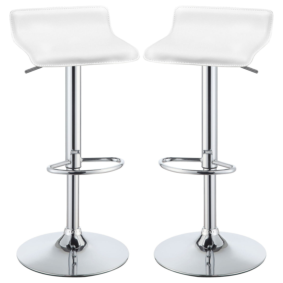 Bidwell - Adjustable Bar Stool (Set of 2) - White