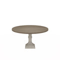 Tannen - Round Dining Table - White And Gray