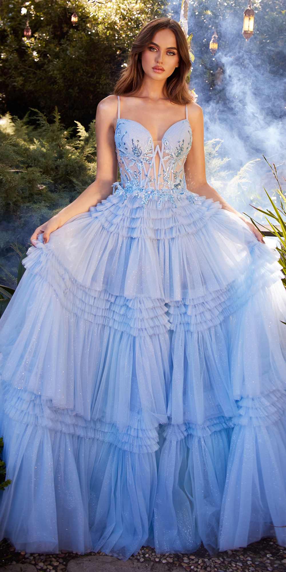 Andrea & Leo A1247 Floor Length Princess Layered Tulle Ball Gown