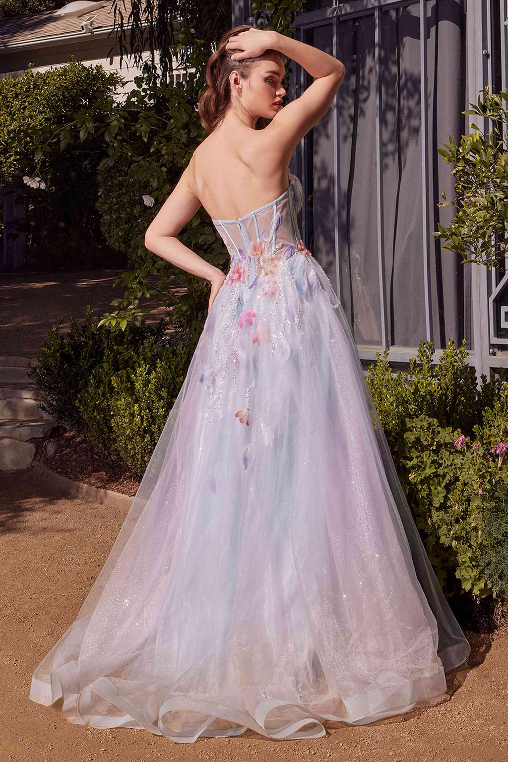 Andrea & Leo A1383 Dress Watercolor Floral A-Line Gown