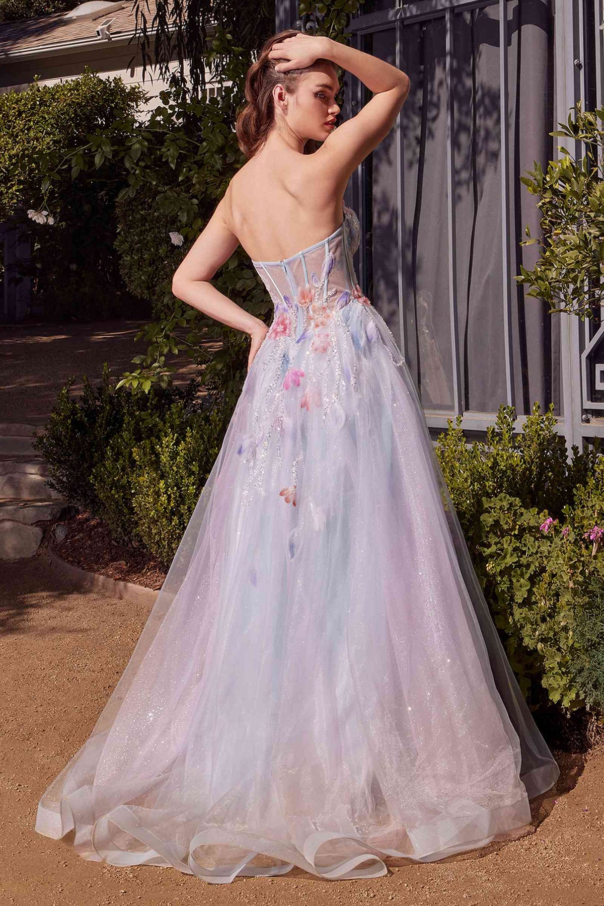 Andrea & Leo A1383 Dress Watercolor Floral A-Line Gown