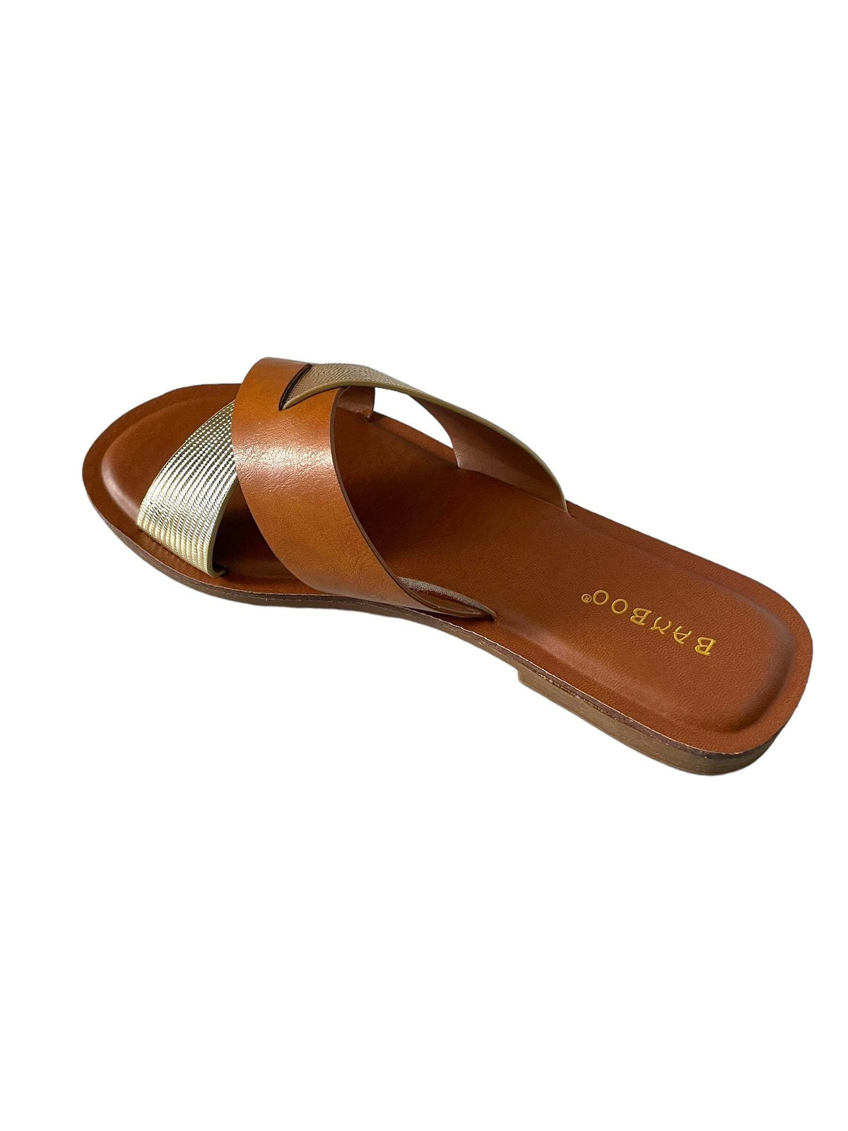 Bamboo Finest-17 Slip on Women's Cross Strap Sandals