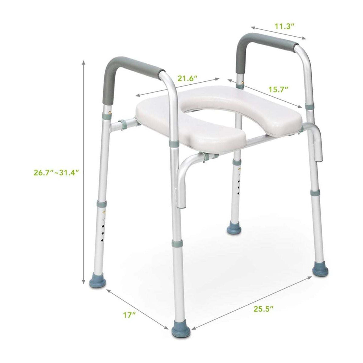 Raised Toilet Seat 300lb Heavy Duty Medical Raised Homecare Commode