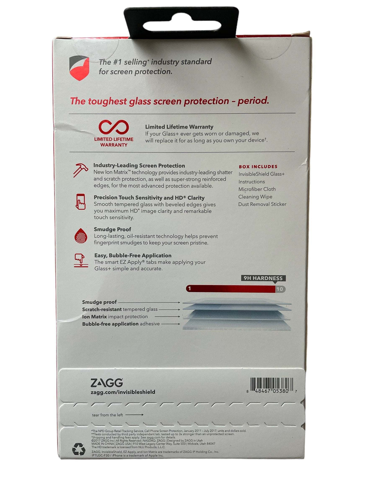 ZAGG Invisible Shield Glass+Extreme Impact & Scratch Protection iPhone 8/7/6s/6